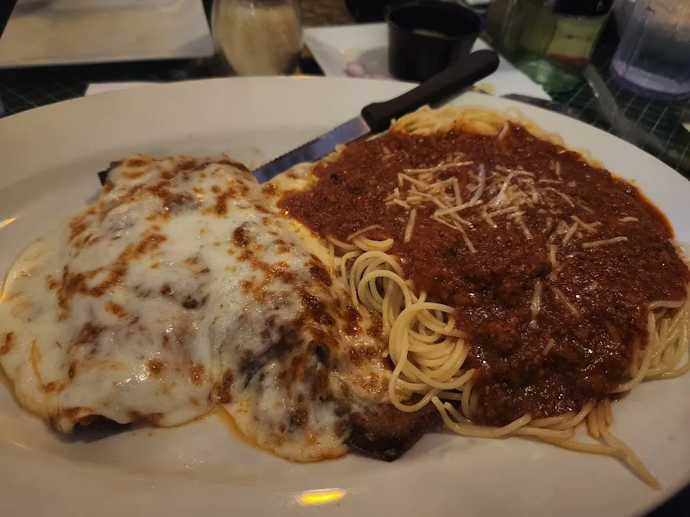 Chicken Parmigiana with Spaghetti