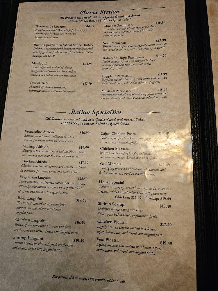 Milano's Italian Grille Menu image 1